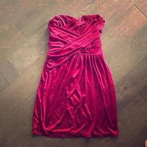 Express - Red [heart shape top] Strapless Dress